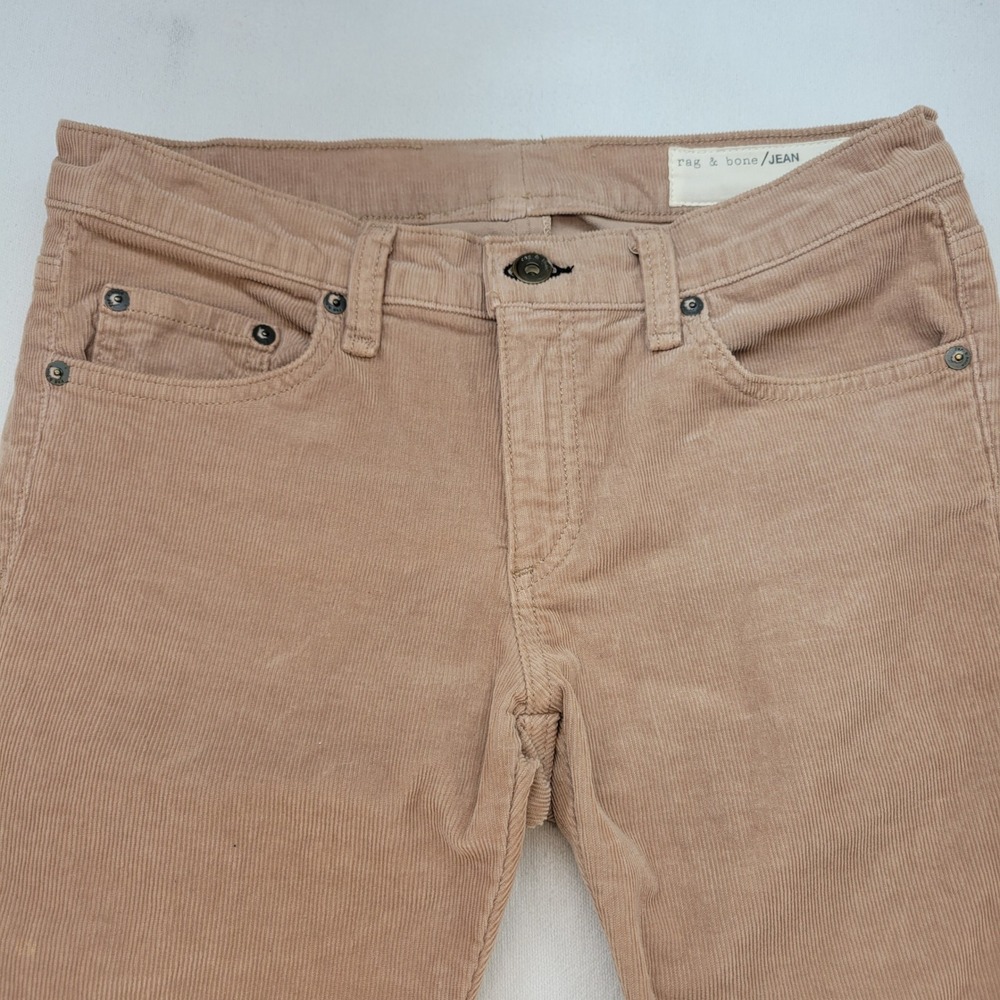 Rag & Bone Corduroy Pants Womens 27 Tan Slim Stretch Cords - Picture 2 of 11